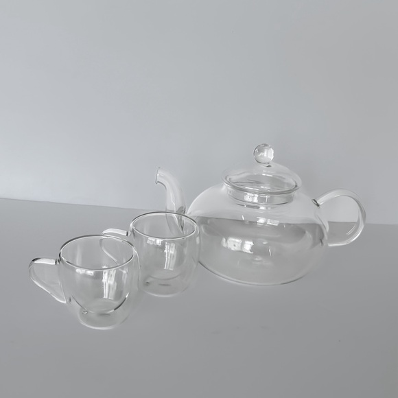 Glass Cups & Blooming Tea Teapot Kettle - Picture 2 of 7